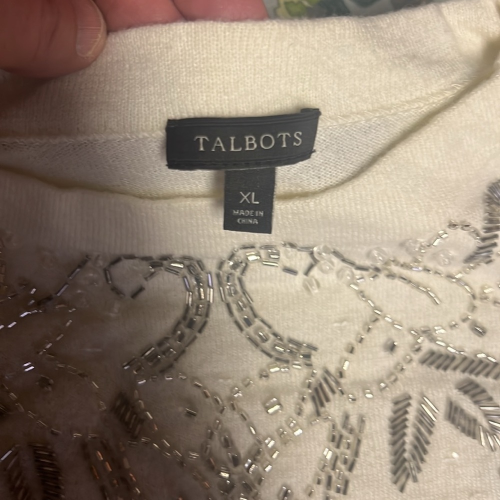 Talbots beaded sweater - Picture 4 of 7